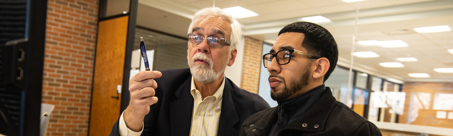 Professor and Student Conversing